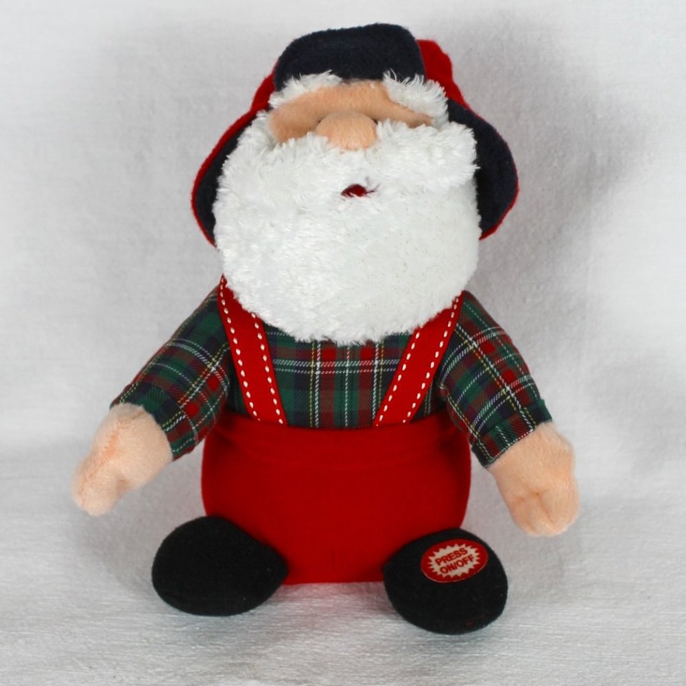 Mountain Man Santa Plush Singing Figure Make Me Want to Shout Holiday